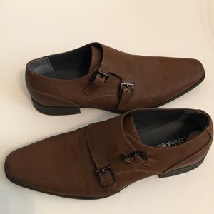 Calvin Klein Brown Mens Shoes Size 10.5 Buckled